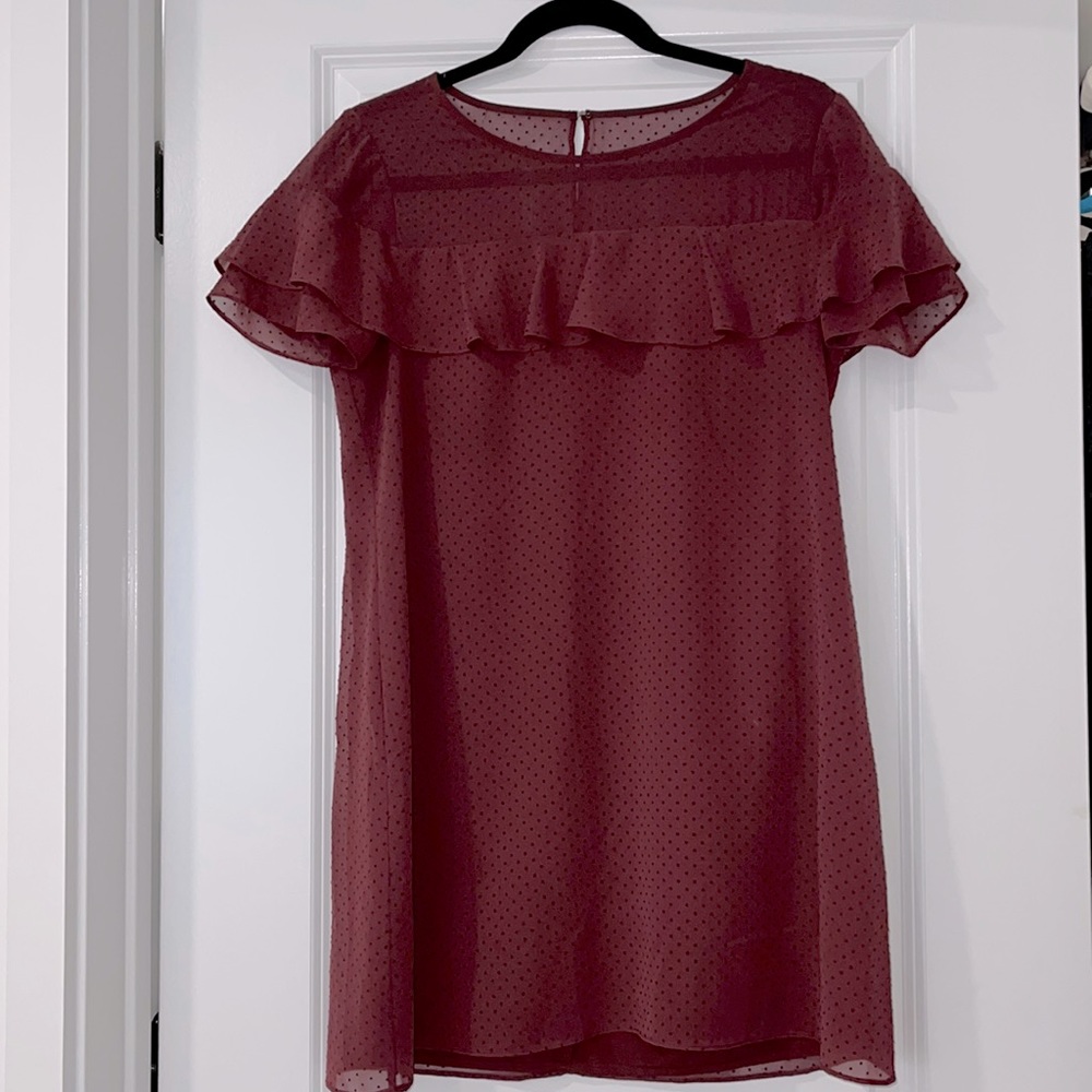 Wine Colored Mini Dress- size S